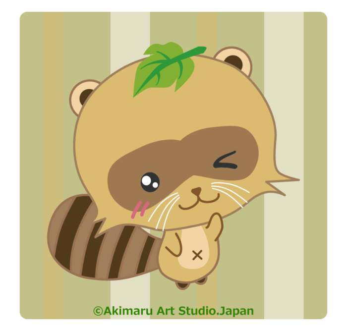 Akimaru Art Studio.Japanのキャラクターデザイン（あらいタヌキぽんやん）