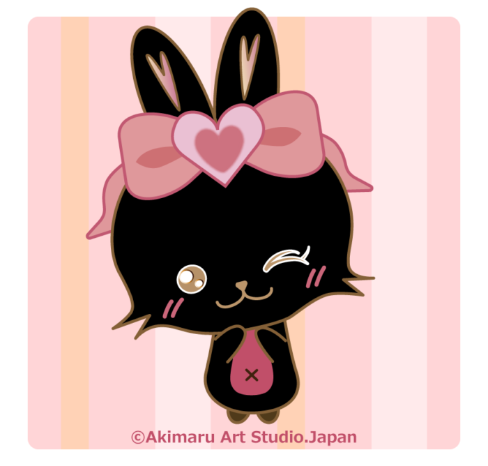 Akimaru Art Studio.Japanのキャラクターデザイン（黒うさぎのショコラ）